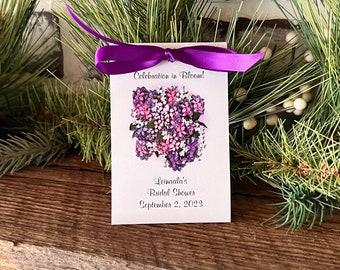 Bridal shower favors , Seed packets for wedding, birthday, anniversary