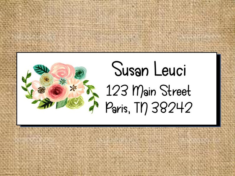 Custom Address Labels Personalized Address Labels Floral Etsy