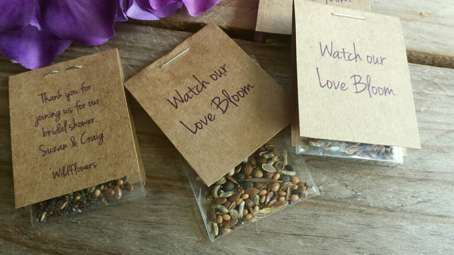 Personalized MINI Bridal Shower Flower Seed Packet Favors Etsy