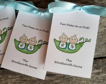 Two Peas in the Pod Seed Packet Favors | Sweet Peas Double the Blessings Baby shower Flower Seed Party Favors