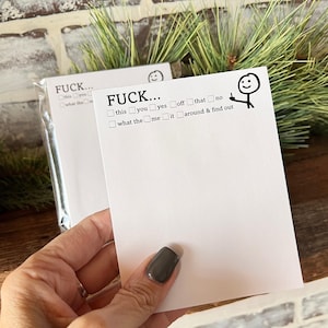 Middle Finger Sticky Notepad F*ck This That Funny Notepad, 50 Pages of Pure Entertainment