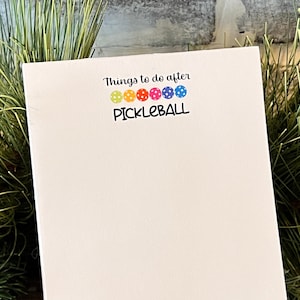 Things to do After Pickleball Notepad | Pickle Ball Note Pad | Gift for Her Fun Gift for Pickleball lover - Baguet