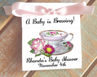 Baby Shower Tea Favor , Tea Party Favors for Bridal or Baby Shower