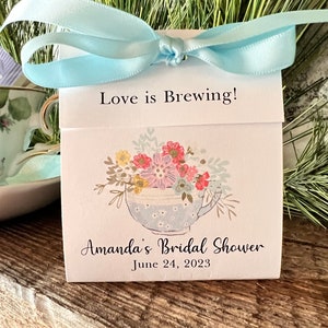 Bridal shower Tea Favors , for wedding shower Tea Party Luncheon , The Perfect Blend tea packets