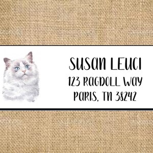 Ragdoll Cat Address Labels | Ragdoll Kitten Address Labels ...