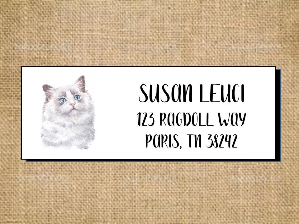 Ragdoll Cat Address Labels | Ragdoll Kitten Address Labels ...