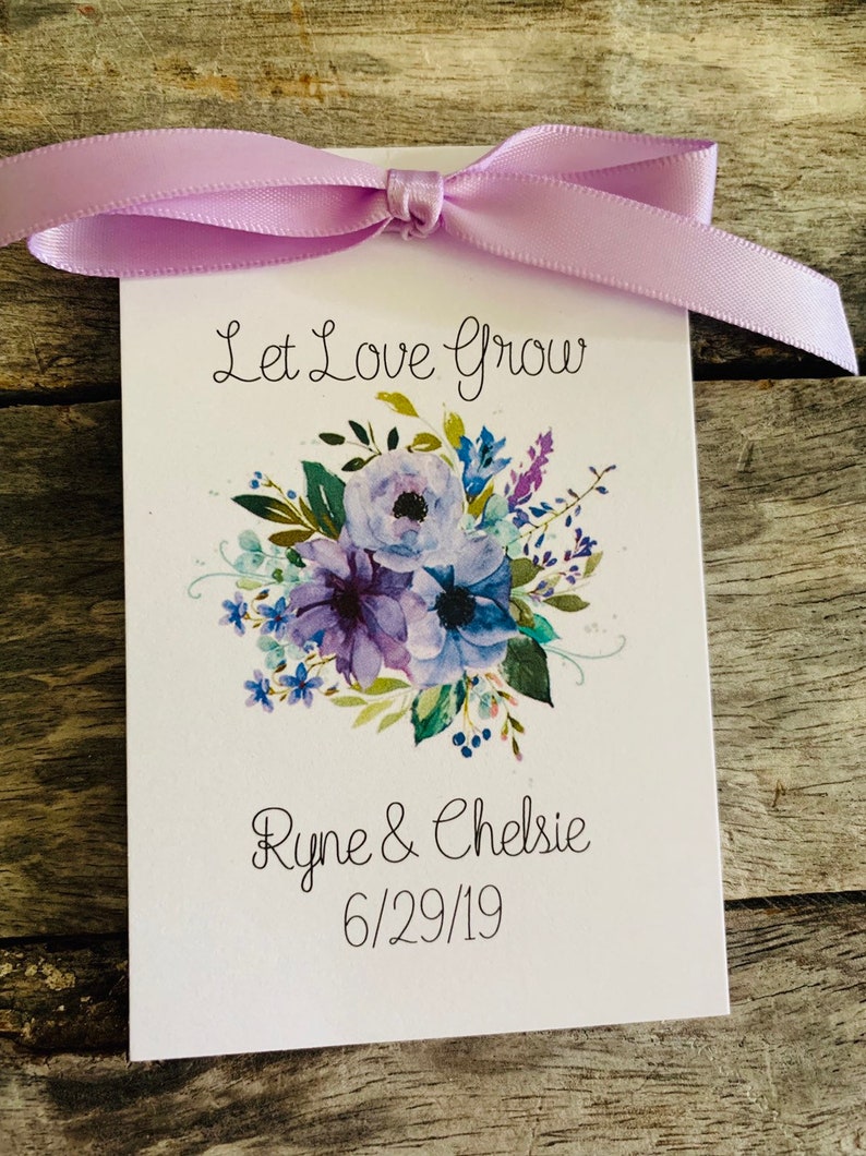Let Love Grow Flower Seed Packets Bridal Shower and Wedding - Etsy