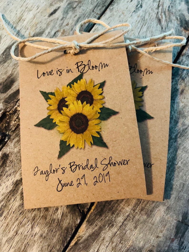 Sunflower Wedding Favors Bridal Shower Favors Rustic and Etsy