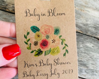 Baby in Bloom , Baby Shower Favors , Seed Packets