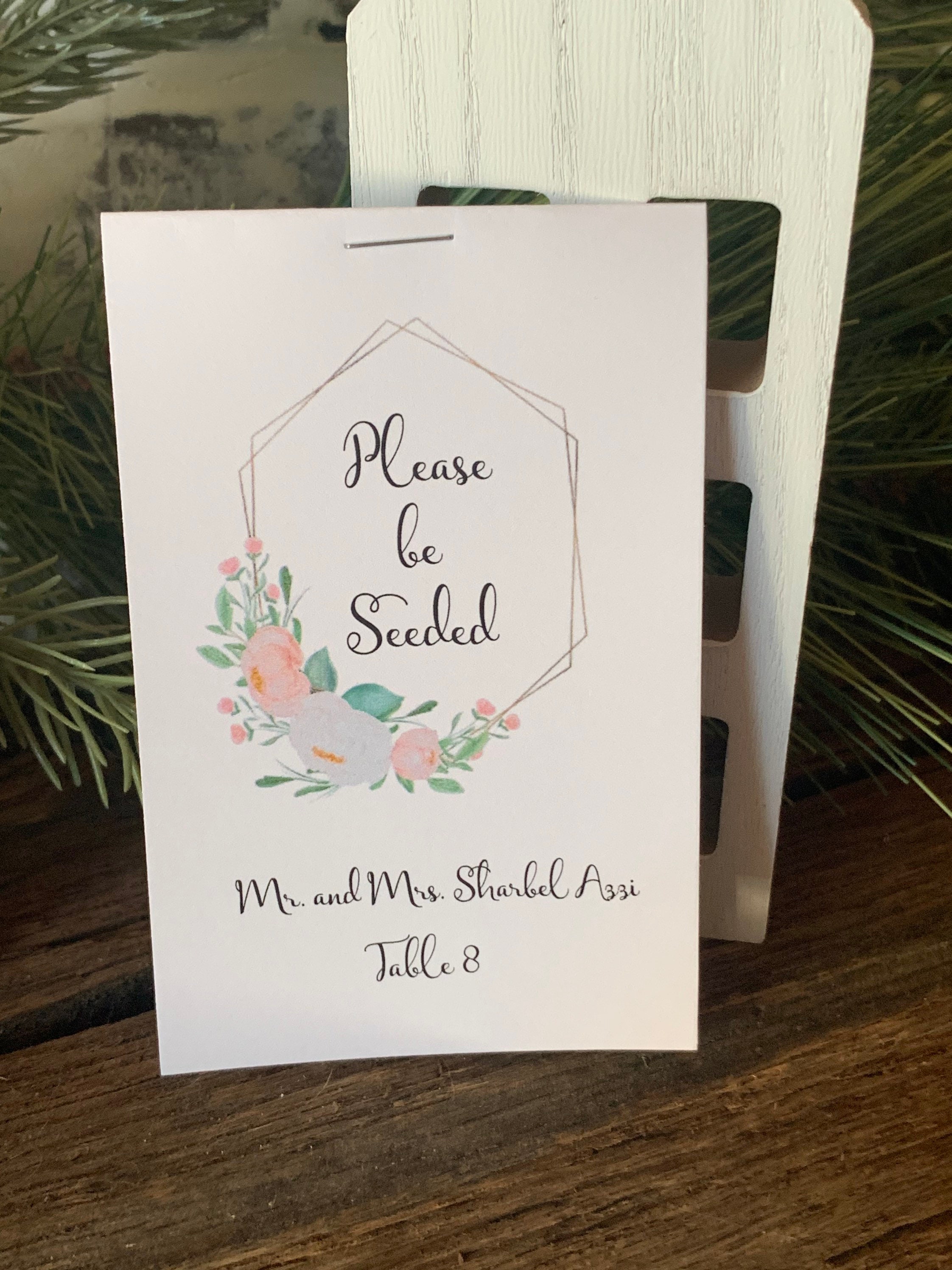 Wedding Reception Place Cards Printed with Guest Name and Etsy