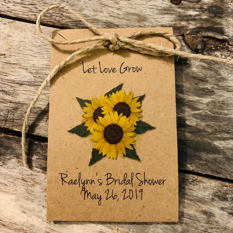 Sunflower Wedding Favors Bridal Shower Favors Rustic and Etsy