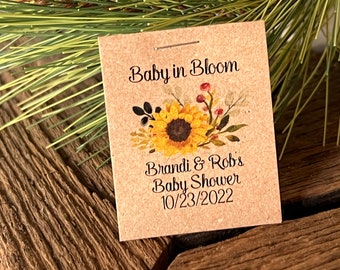 Mini BABY SHOWER Sunflower Seed Packet Favors