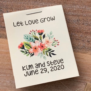 Tropical Wedding Favors,flower seed packets,let love grow favors,Hawaiian favors,destination Wedding