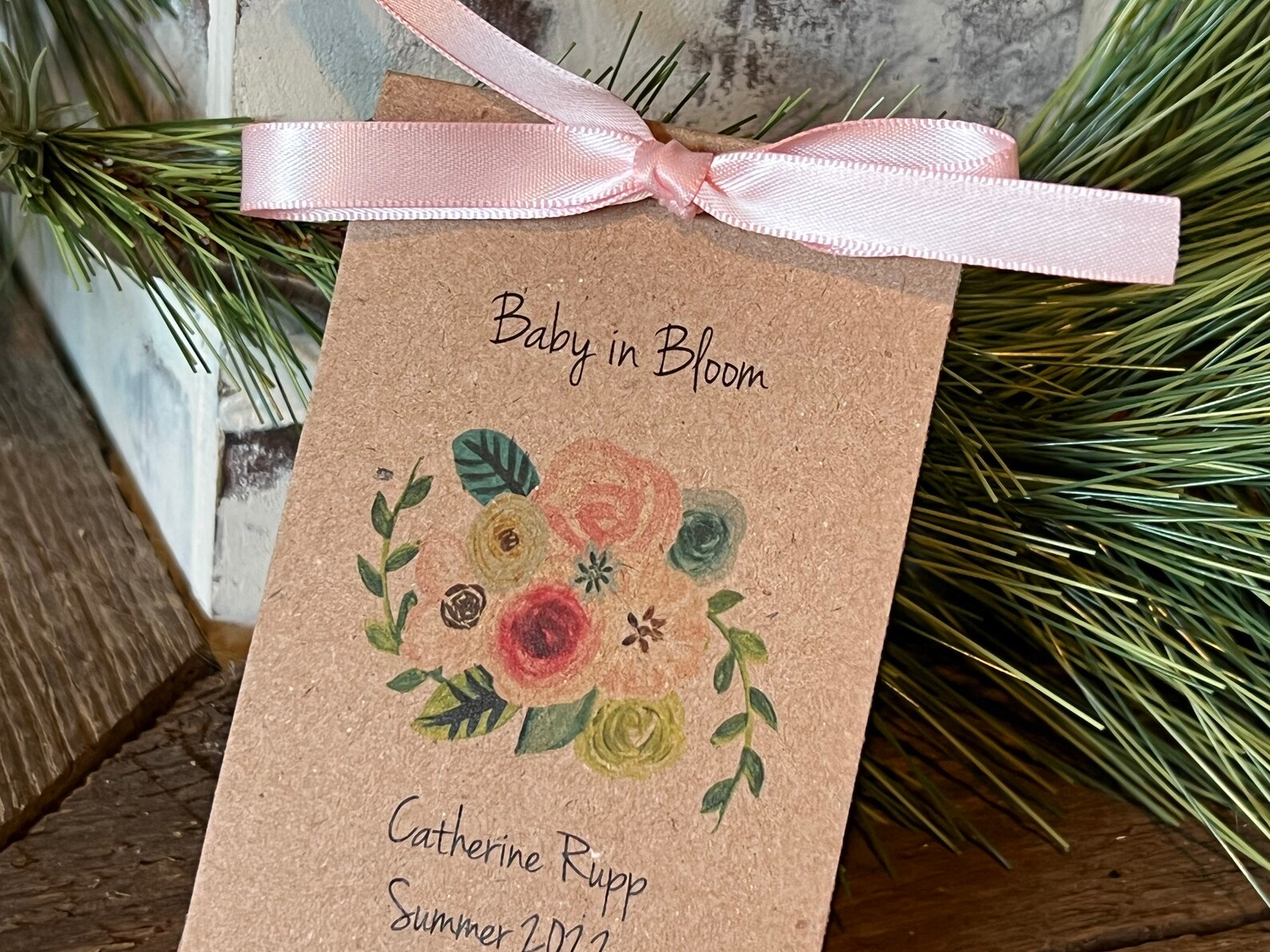 Rustic BABY Shower Flower Seed Packet Favors Baby Sprinkle Etsy