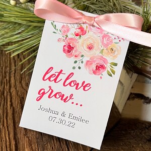Bridal Shower Seed Packet Favor // Let Love Grow // Custom Wedding Shower Seed Favor // Couples Shower Favors