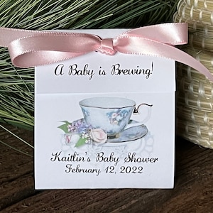 Baby Shower Favors ,A Baby is Brewing Tea Packets