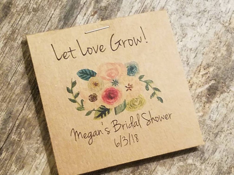 Personalized FUN SIZE Floral Bridal Shower Flower Seed Packet Etsy