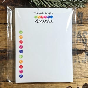 Pickleball Notepad | Things to do after Pickle Ball Note Pad | Gift for Her, Fun Gift for Pickleball lover