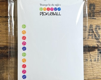 Pickleball Notepad | Things to do after Pickle Ball Note Pad | Gift for Her, Fun Gift for Pickleball lover