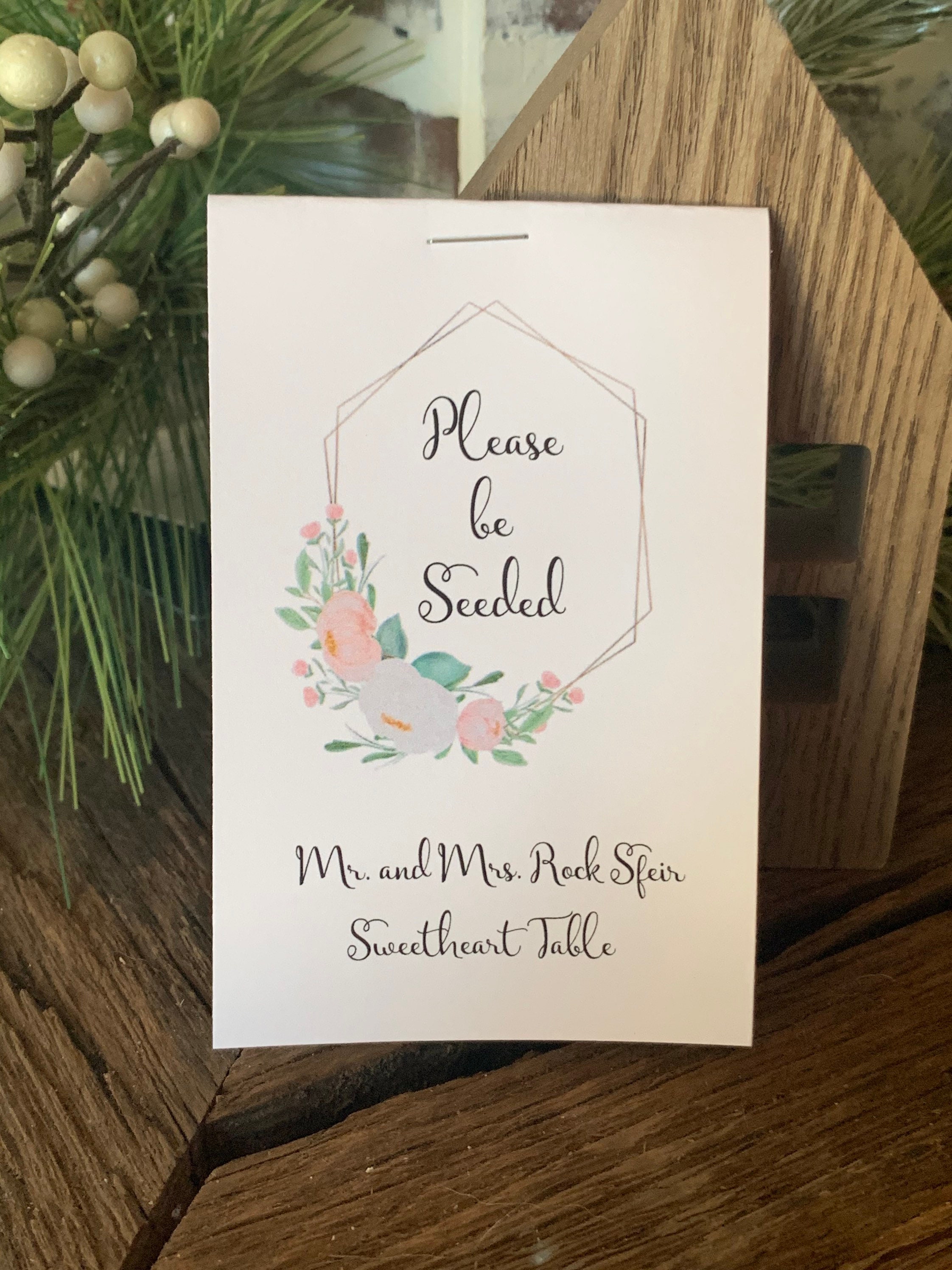 Wedding Reception Place Cards Printed with Guest Name and Etsy