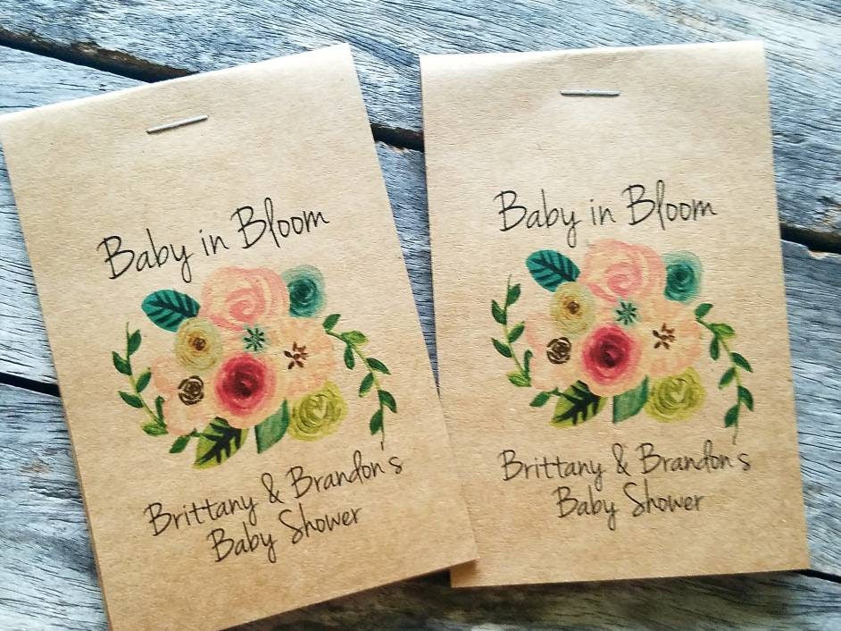 BABY in Bloom Baby Shower Favors Flower Seed Packet Favors Etsy