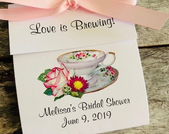Love is Brewing | Bridal Shower Tea Favors