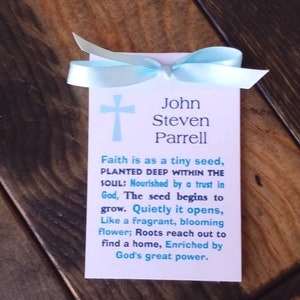 Personalized First Holy Communion Favors , Baptism Favors , Christening Thank You Gift Favors