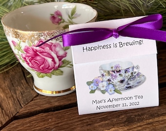 Viola Tea Party Favors for afternoon tea , high tea, tea lovers | Bridal Shower Favors