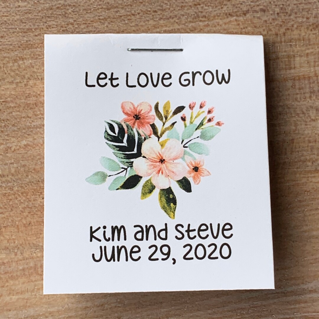 Hawaiian Wedding Favors,flower Seed Packets,let Love Grow Favors ...