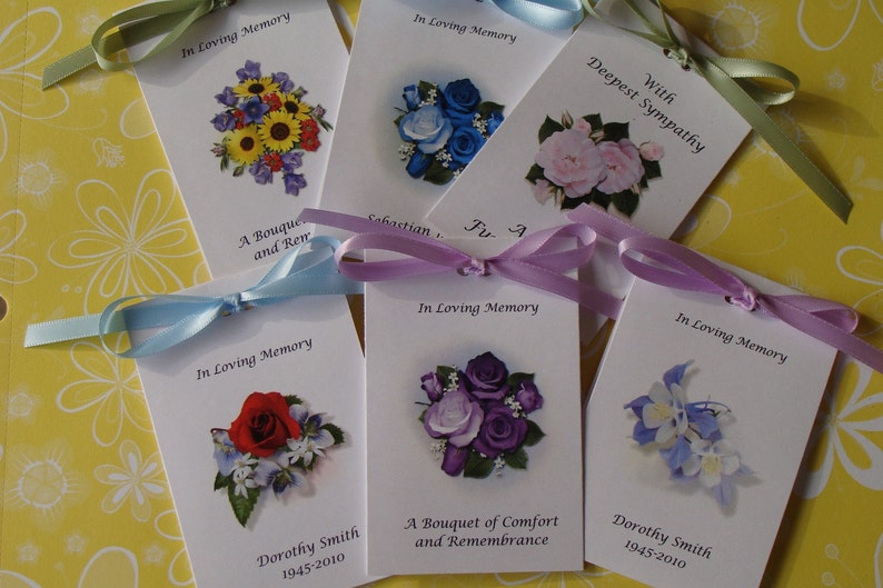 Funeral Bereavement In Loving Memory of Memorial Sympathy Keepsake Gift Favors Flower Seeds Wake Remembrance Keepsake Condolence