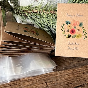DIY BABY Shower Favors | Flower Seed Packets | DIY Kit ,  Seeds not included