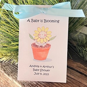 Flower Pot Baby Shower Favors | Seed Packets for a Baby Sprinkle or Baby Shower