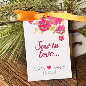 Sow in Love Bridal Shower Seed Packet Favor // Custom Wedding Shower Seed Favor // Couples Shower Favors