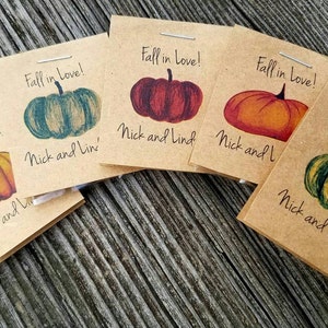 MINI Fall in Love , Flower Seed Packets, Pumpkin themed , Autumn , Fall in Love Flower Seed Packets zdjęcie 4