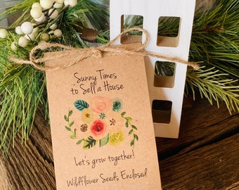 Realtor Promotional Seed Packets, Real Estate Thank You gift, Open House Favors