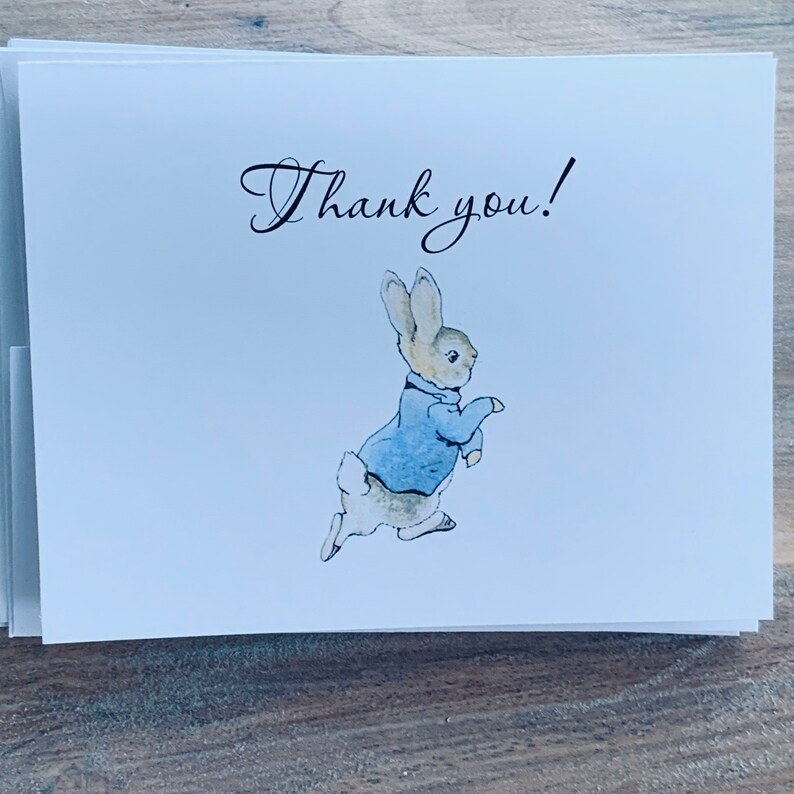 Peter Rabbit Baby Shower Thank You Cards Peter Rabbit Etsy