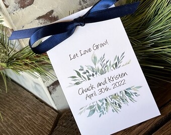 Boho Wedding Favors | Flower Seed Packets | Bohemian Greenery | Watercolor