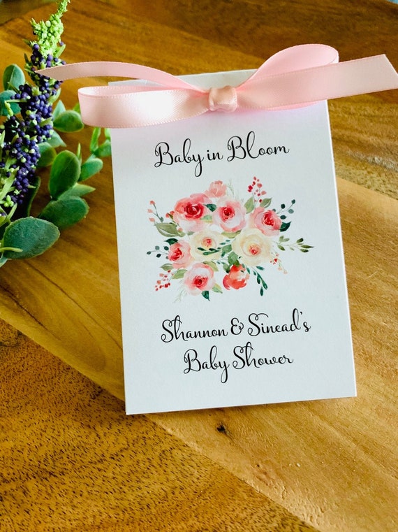 baby shower flower seed favors