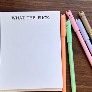 Funny WTF Notepad: Small What the F*ck Swear Word Doodle Pad Gift - upgrade available