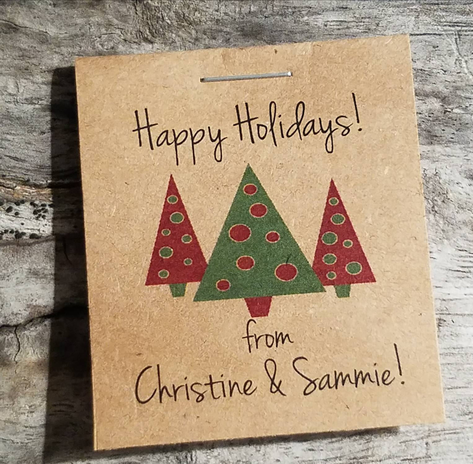 Christmas Party Favors, Thank you gift for Guests, Flower Seed Packets