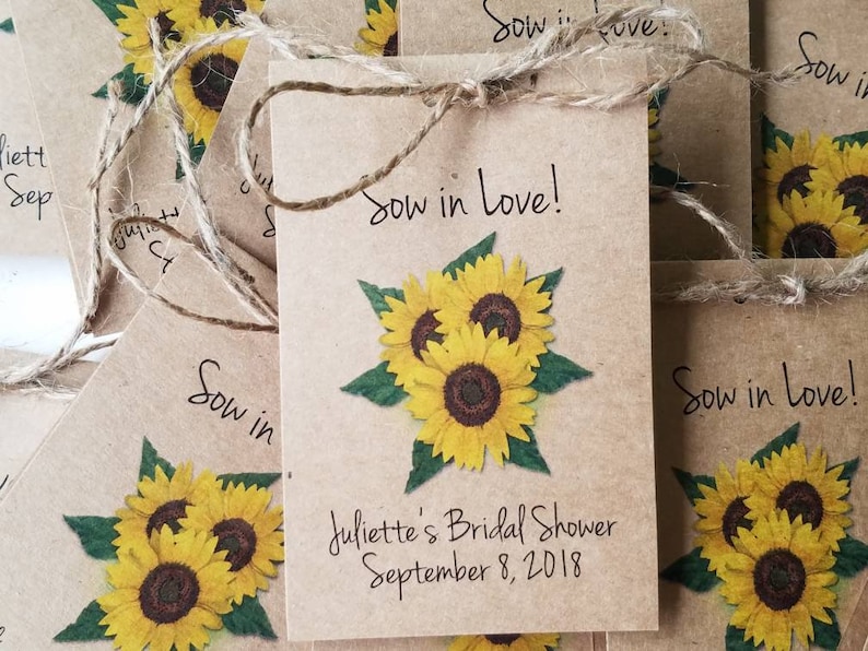 Sunflower Wedding Favors Bridal Shower Favors Rustic and Etsy