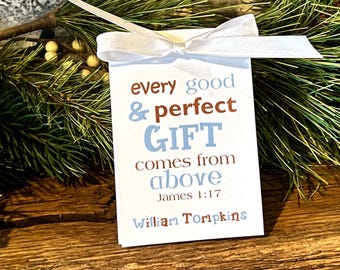 Personalized Flower Seed Packet Favor: Baptism, Communion, Christening