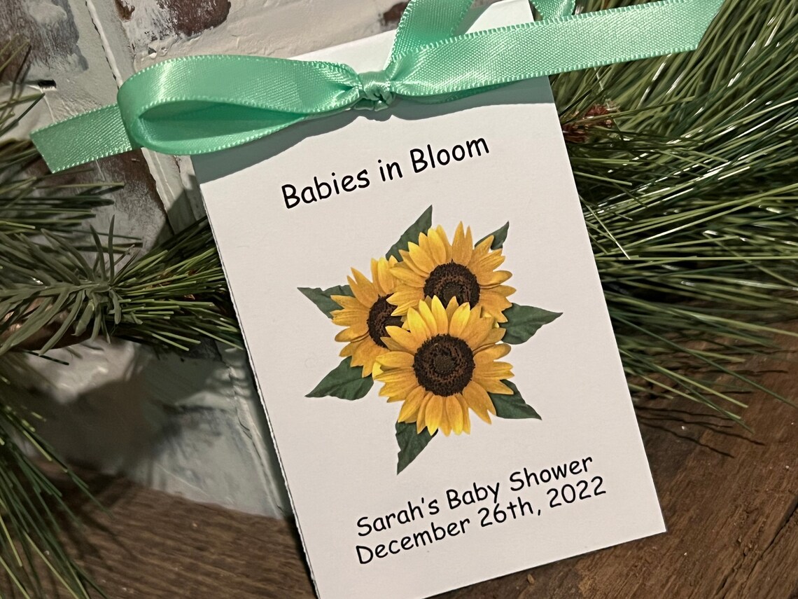 Babies in Bloom Baby Shower Favors Sunflower Seed Packets - Etsy