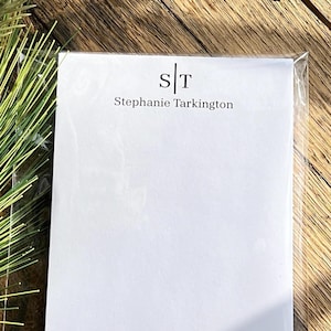 Monogram Note Pad, Minimalist Notepad, Simple Writing Pad
