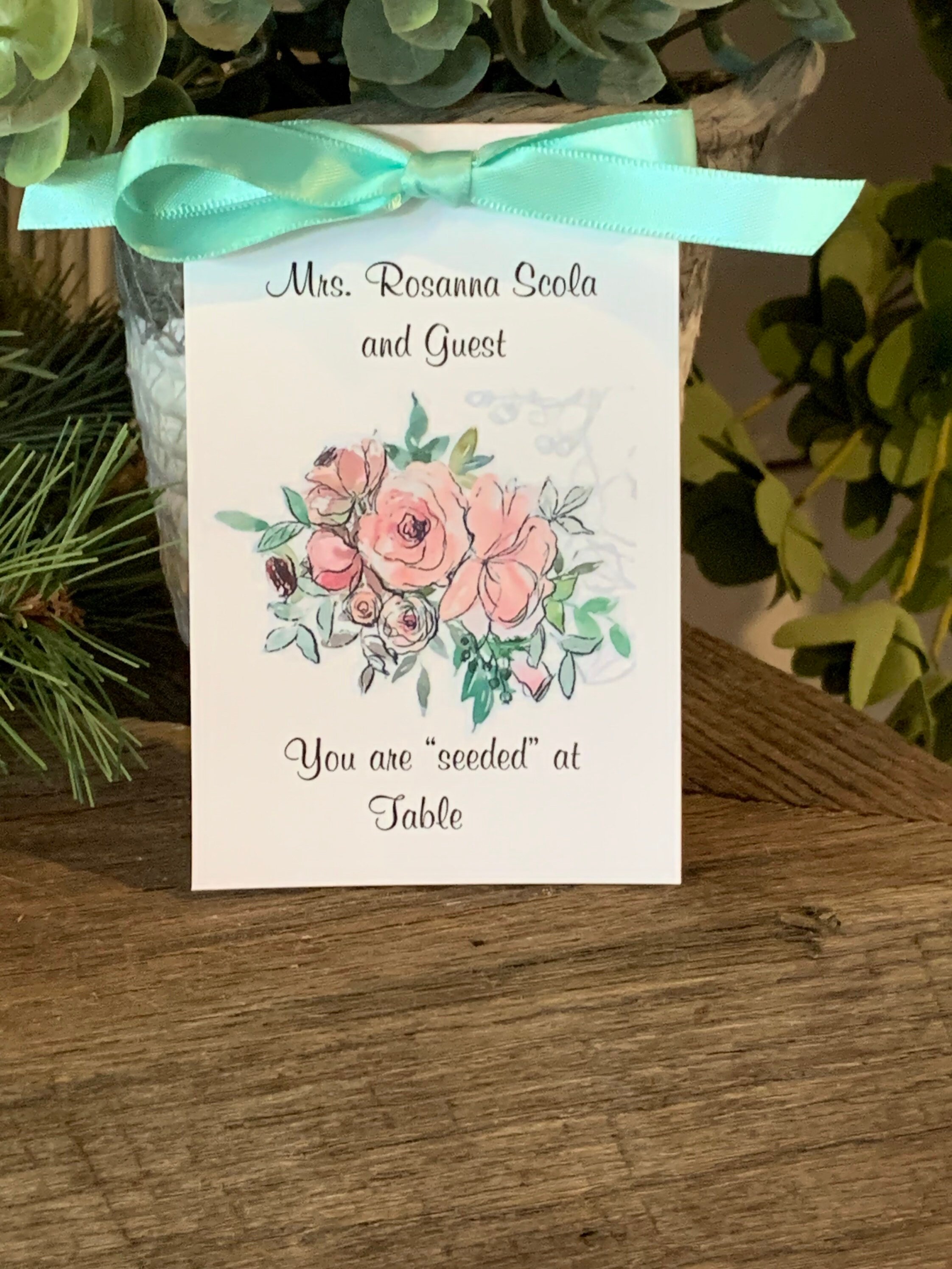 Wedding Reception Place Cards Printed With Guest Name and Etsy UK