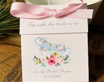 Tea with the Bride to Be | Bridal Shower Favors | Stacked Teacups