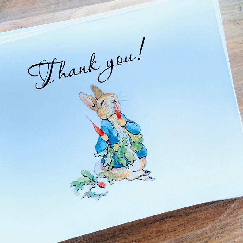 Peter Rabbit Baby Shower Thank You Cards Peter Rabbit | Etsy