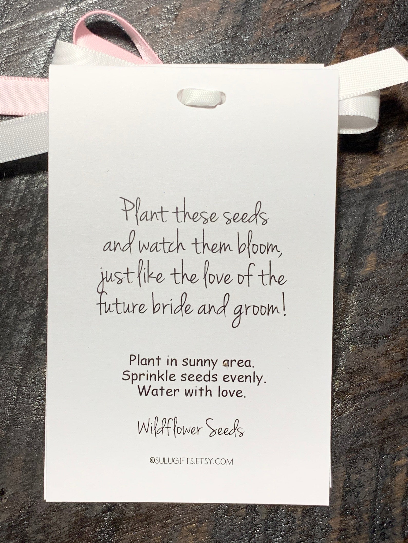 Bridal Shower Flower Seed Packets Watercolor Pink Cream Etsy