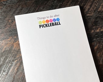 Pickleball Notepad | Things to do after Pickle Ball Note Pad | Gift for Her , Fun Gift for Pickleball lover - Amasis Thick