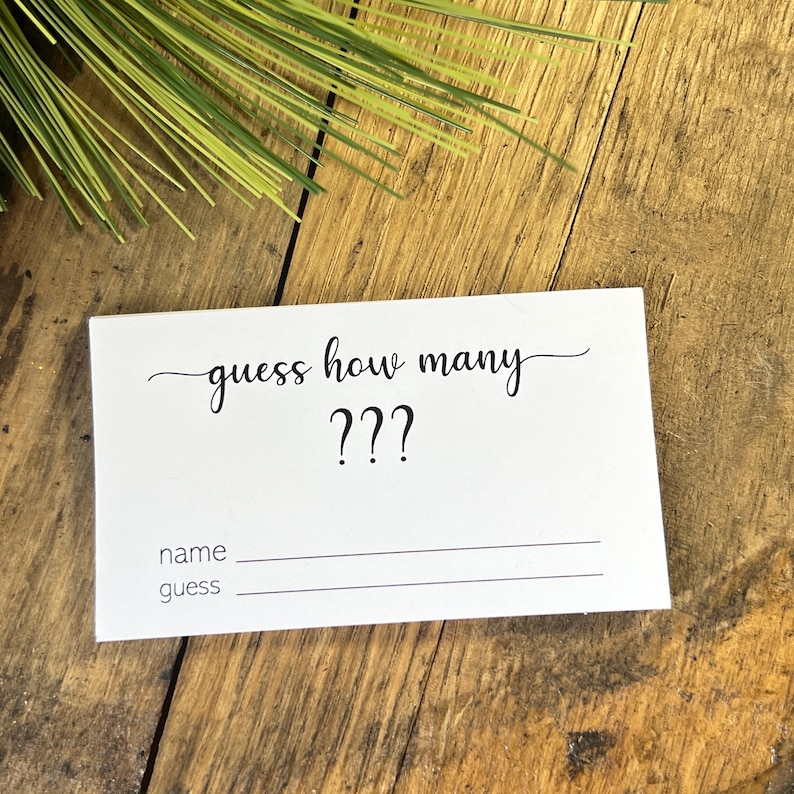 Many Names Problem Guess How Many Cards | Guessing Game Cards | Business Card Size | Small ...